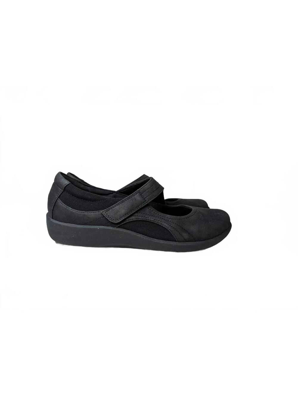 Clarks Cloudsteppers‎ Sillian Bella Black Synthetic Mary Jane Shoes Size 9.5